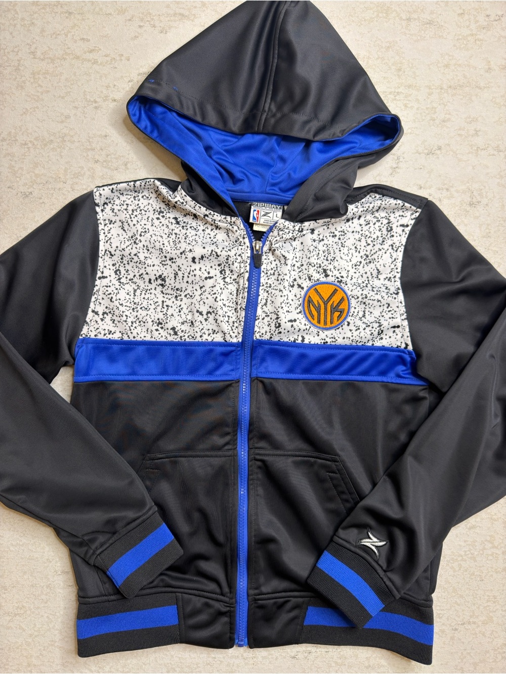 New York Knick NBA Zipway Zip Up Hoodie Size Youth Large